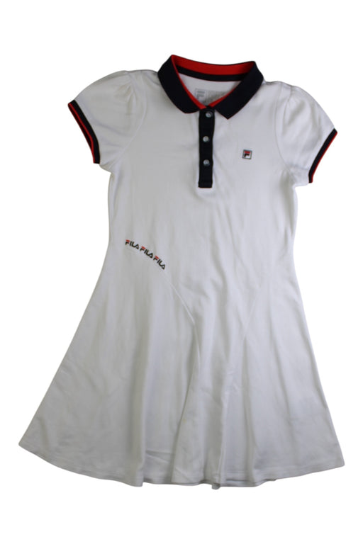 A White Short Sleeve Polos from Fila in size 7Y for girl. (Front View)