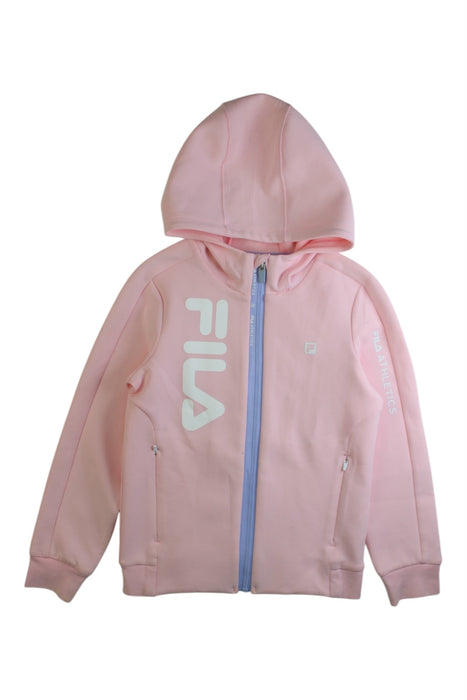 A Pink Hooded Sweatshirts from Fila in size 7Y for girl. (Front View)