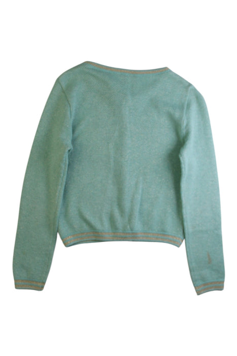 A Green Cardigans from Monsoon in size 7Y for girl. (Back View)
