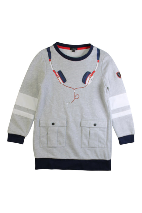 A Grey Crewneck Sweatshirts from Ferrari in size 7Y for girl. (Front View)