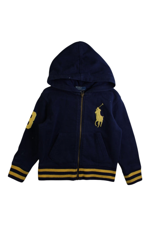 A Navy Hooded Sweatshirts from Polo Ralph Lauren in size 3T for boy. (Front View)