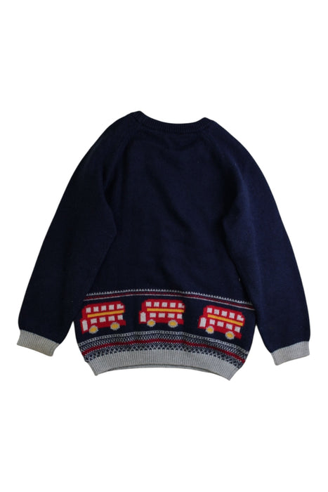 A Navy Knit Sweaters from The Little White Company in size 3T for boy. (Back View)