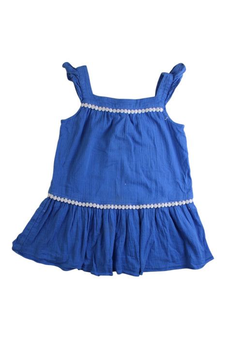 A Blue Sleeveless Tops from Janie & Jack in size 3T for girl. (Front View)