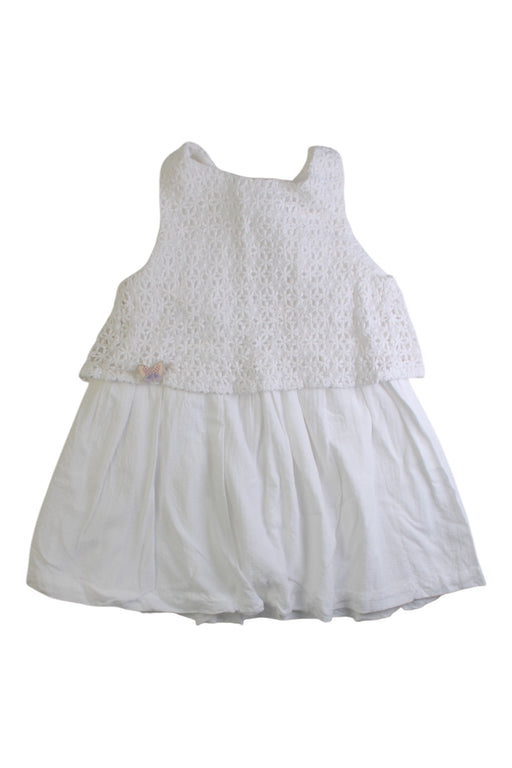 A White Sleeveless Dresses from Sergent Major in size 4T for girl. (Front View)