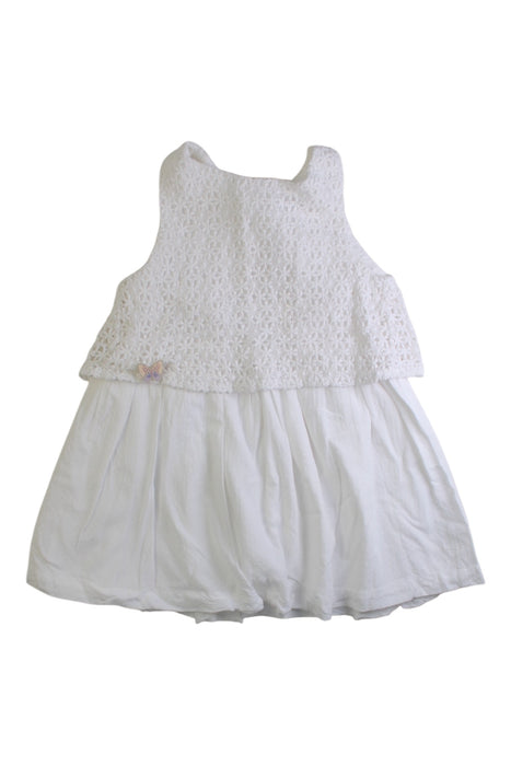 A White Sleeveless Dresses from Sergent Major in size 4T for girl. (Front View)