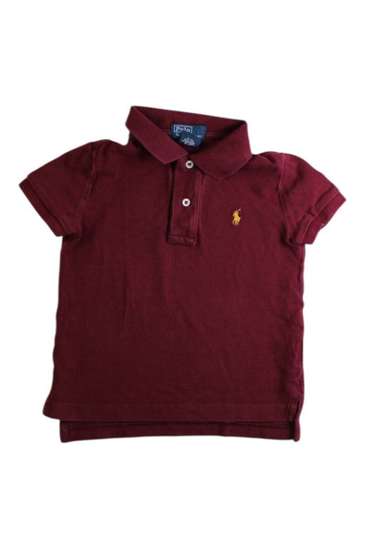 A Burgundy Short Sleeve Polos from Polo Ralph Lauren in size 2T for boy. (Front View)