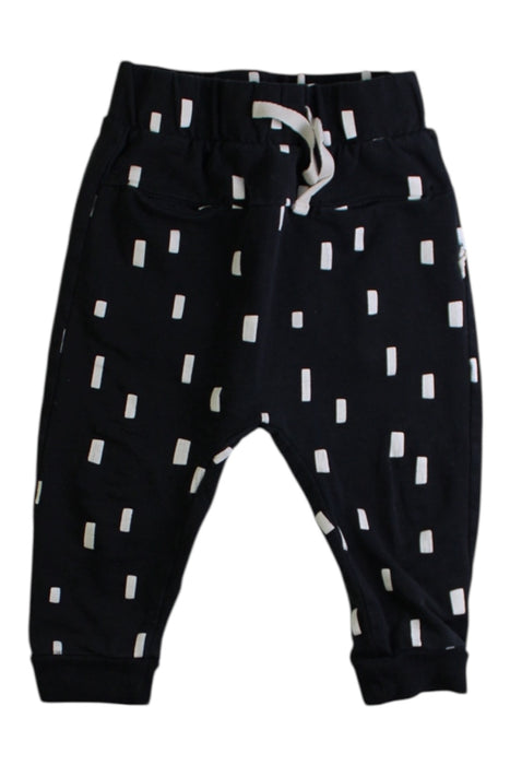 A Black Sweatpants from miles baby in size 6-12M for boy. (Front View)