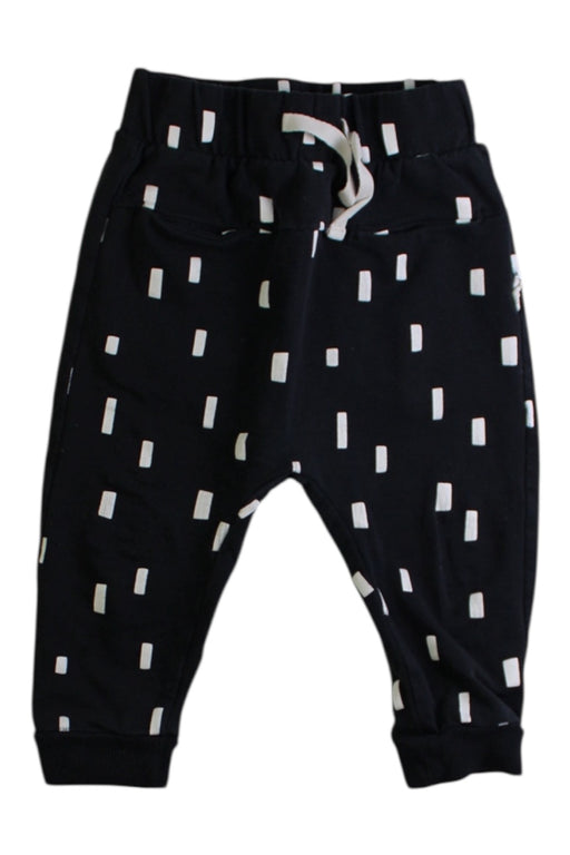 A Black Sweatpants from miles baby in size 6-12M for boy. (Front View)