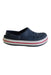 A Navy Slip Ons from Crocs in size 3T for neutral. (Front View)