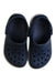 A Navy Slip Ons from Crocs in size 3T for neutral. (Back View)