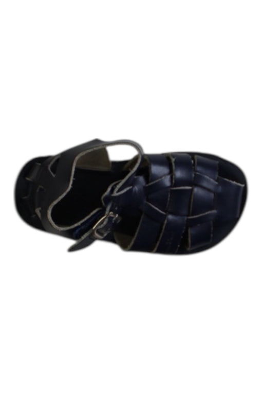 A Navy Sandals from Sun-San in size 3T for girl. (Front View)