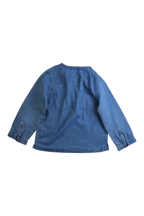 A Blue Long Sleeve Shirts from Cyrillus in size 12-18M for girl. (Back View)