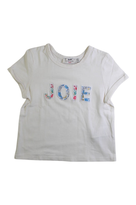 A White Short Sleeve T Shirts from Cyrillus in size 4T for girl. (Front View)