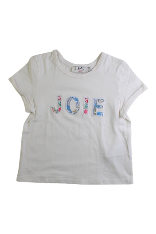 A White Short Sleeve T Shirts from Cyrillus in size 4T for girl. (Front View)