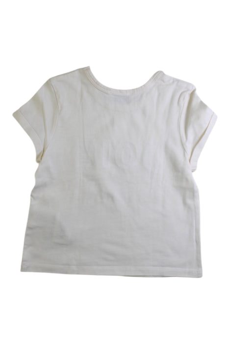 A White Short Sleeve T Shirts from Cyrillus in size 4T for girl. (Back View)