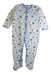 A Blue Onesies from Petit Bateau in size 18-24M for boy. (Front View)
