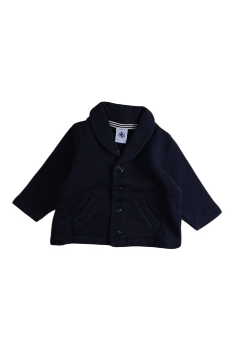 A Black Cardigans from Petit Bateau in size 0-3M for boy. (Front View)