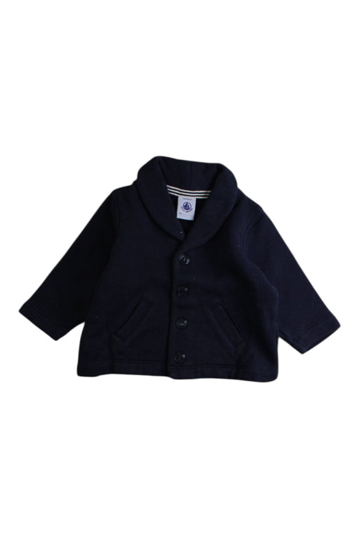 A Black Cardigans from Petit Bateau in size 0-3M for boy. (Front View)
