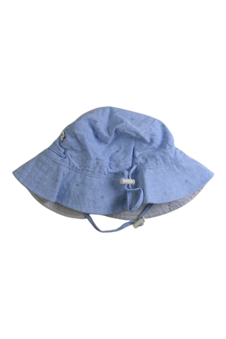 A Blue Sun Hats from Toshi in size 18-24M for boy. (Back View)