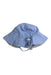 A Blue Sun Hats from Toshi in size 18-24M for boy. (Back View)