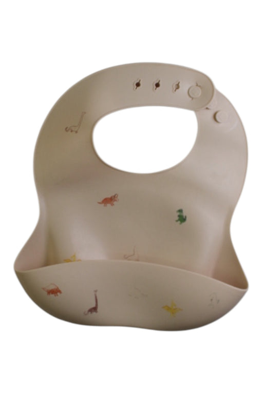 A Beige Bibs from Mushie in size 12-18M for boy. (Front View)