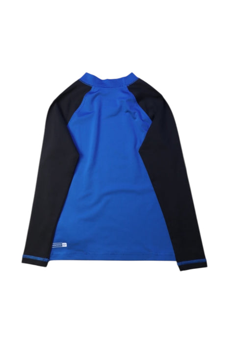 A Blue Rash Guards from Quiksilver in size 6T for boy. (Back View)