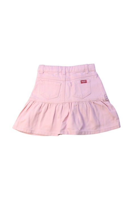 A Pink Short Skirts from Seed in size 4T for girl. (Back View)