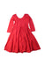 A Red Long Sleeve Dresses from Alice + Ames in size 6T for girl. (Back View)
