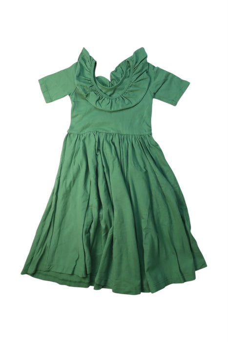 A Green Short Sleeve Dresses from Alice + Ames in size 6T for girl. (Back View)
