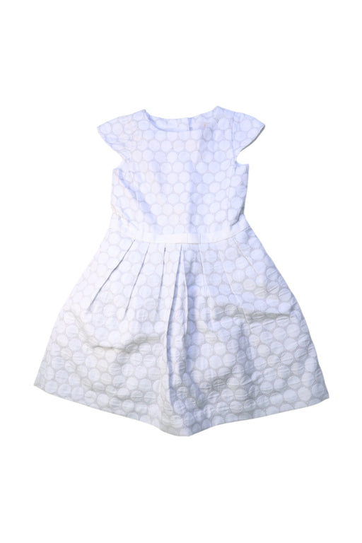 A White Short Sleeve Dresses from Jacadi in size 6T for girl. (Front View)