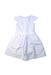A White Short Sleeve Dresses from Jacadi in size 6T for girl. (Front View)