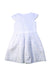 A White Short Sleeve Dresses from Jacadi in size 6T for girl. (Back View)