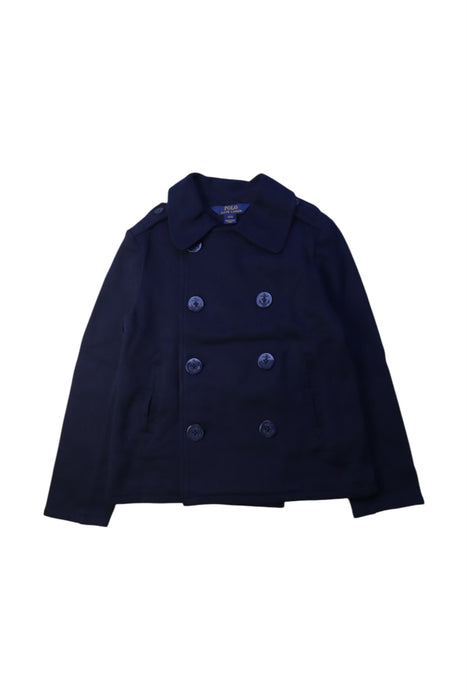 A Navy Blazers from Polo Ralph Lauren in size 7Y for girl. (Front View)