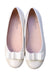 A White Flats from Childrens Classics in size 10Y for girl. (Back View)
