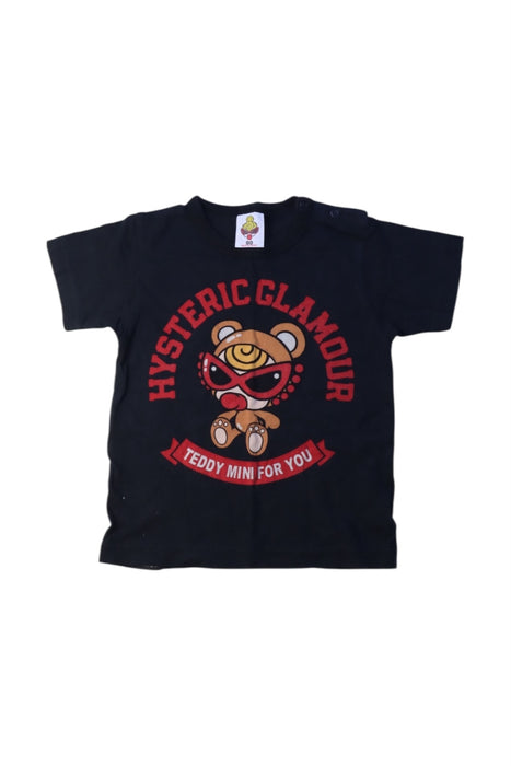 A Black Short Sleeve T Shirts from Hysteric Mini in size 18-24M for neutral. (Front View)