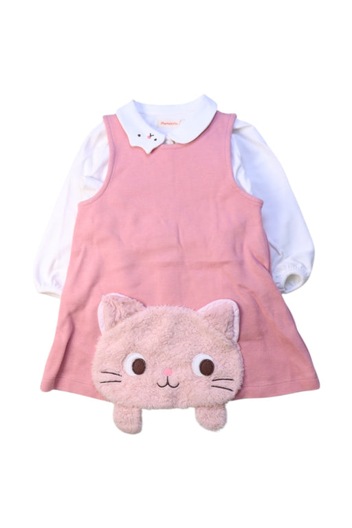 A Pink Long Sleeve Dresses from Momonittu in size 12-18M for girl. (Front View)