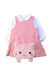 A Pink Long Sleeve Dresses from Momonittu in size 12-18M for girl. (Front View)