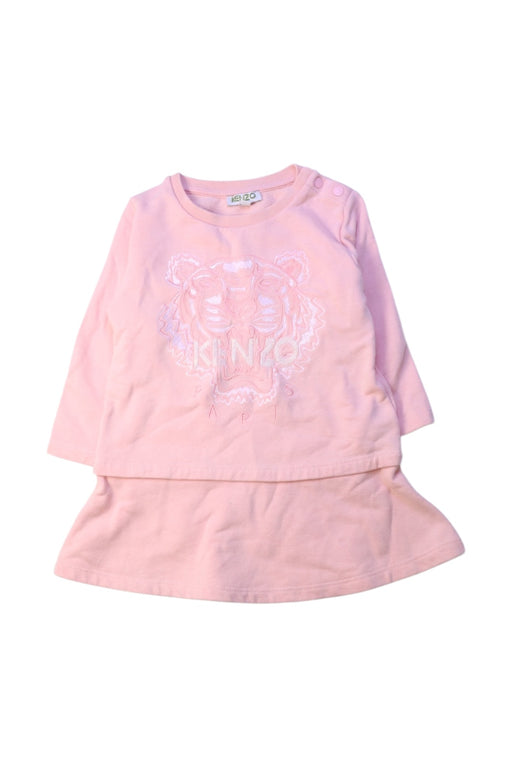 A Pink Long Sleeve Dresses from Kenzo in size 2T for girl. (Front View)