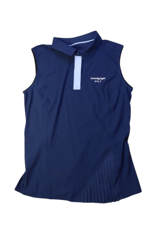 A Navy Sleeveless Polos from Moody Tiger in size 12Y for girl. (Front View)
