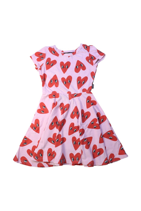 A Pink Short Sleeve Dresses from Rock Your Kid in size 5T for girl. (Front View)