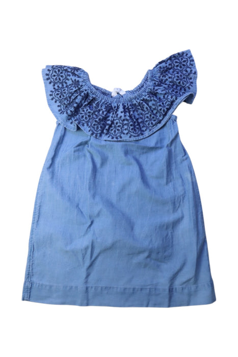 A Blue Sleeveless Dresses from Milkshake in size 3T for girl. (Front View)