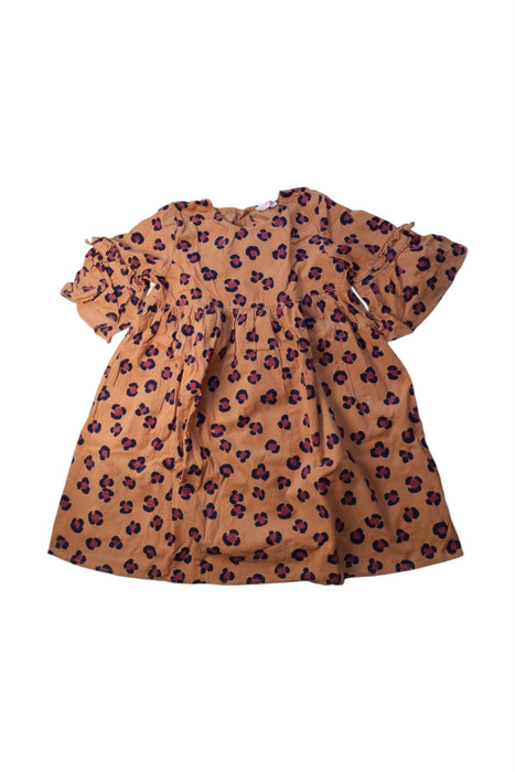 A Orange Long Sleeve Dresses from Jack & Milly in size 6T for girl. (Front View)