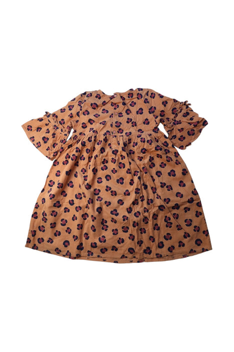 A Orange Long Sleeve Dresses from Jack & Milly in size 6T for girl. (Back View)