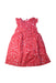 A Red Sleeveless Dresses from Purebaby in size 5T for girl. (Front View)