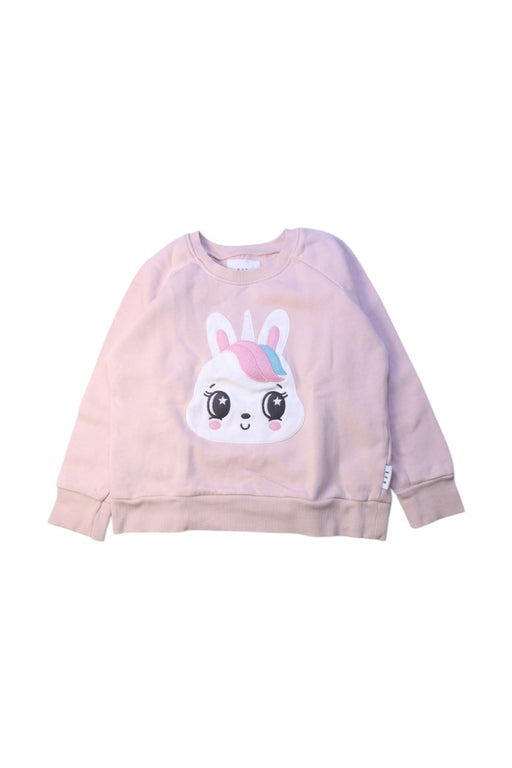 A Peach Crewneck Sweatshirts from Hux in size 4T for girl. (Front View)