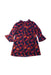 A Navy Long Sleeve Dresses from Origami in size 3T for girl. (Back View)