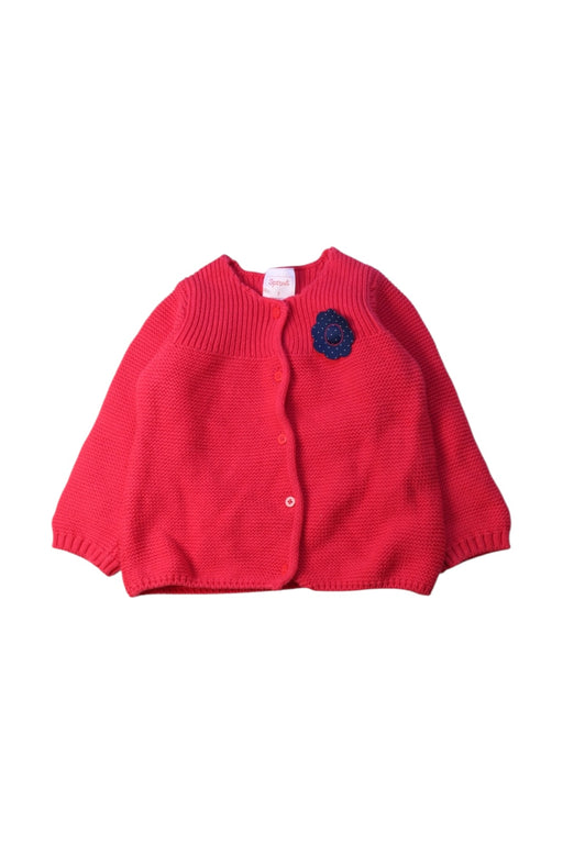 A Red Cardigans from Sprout in size 2T for girl. (Front View)