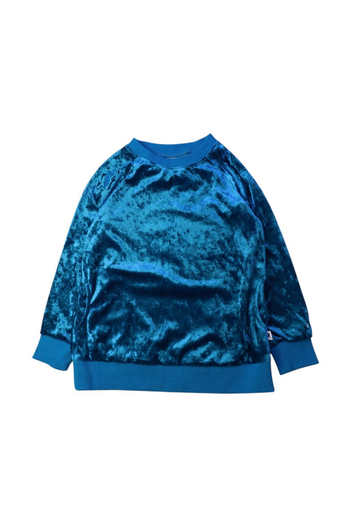 A Blue Crewneck Sweatshirts from Minti in size 5T for girl. (Front View)