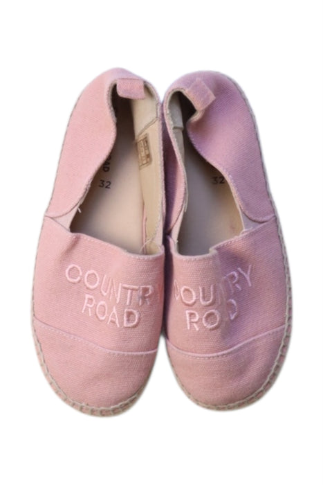 A Pink Espadrilles from Country Road in size 7Y for girl. (Back View)