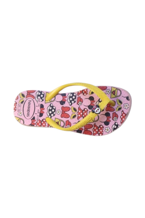 A Multicolour Flip Flops from Havaianas in size 4T for girl. (Front View)